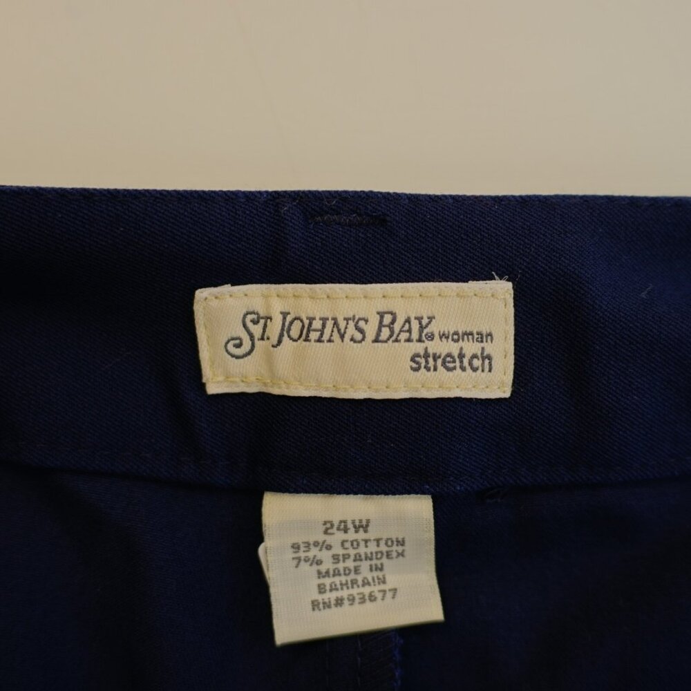 St. John's Bay Blue High Rise Dress Pants -24W- 43 / 31.5 Cotton Spandex - Picture 6 of 8